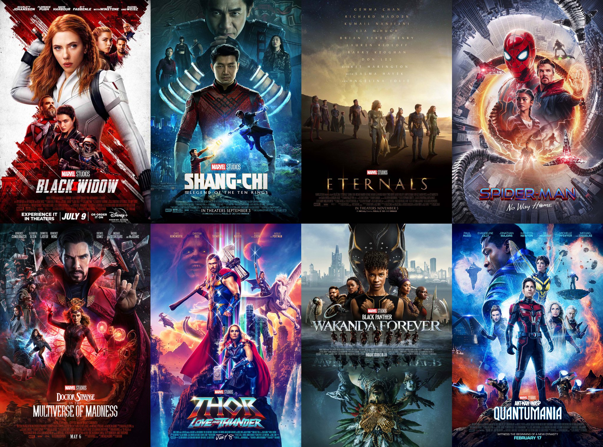 Marvel Cinematic Universe (MCU) Phase 4 Movies and Series